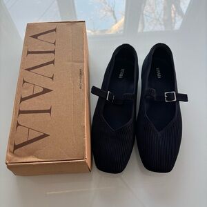 Vivaia navy blue Margot Mary Janes - worn once